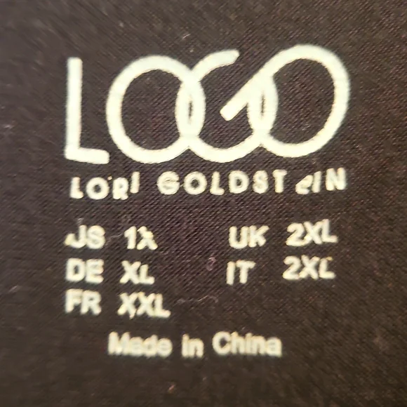 LOGO by Lori Goldstein Black and Cream Sleeveless Tunic - Picture 3 of 4